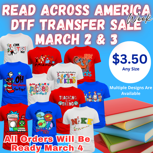 Read Across America Week DTF Transfers