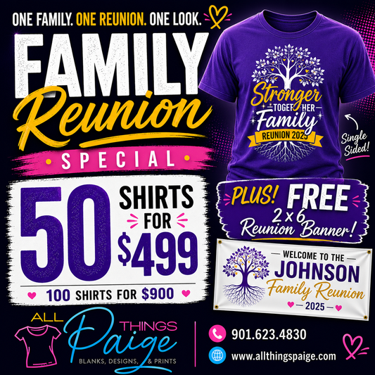Family Reunion Shirt Package