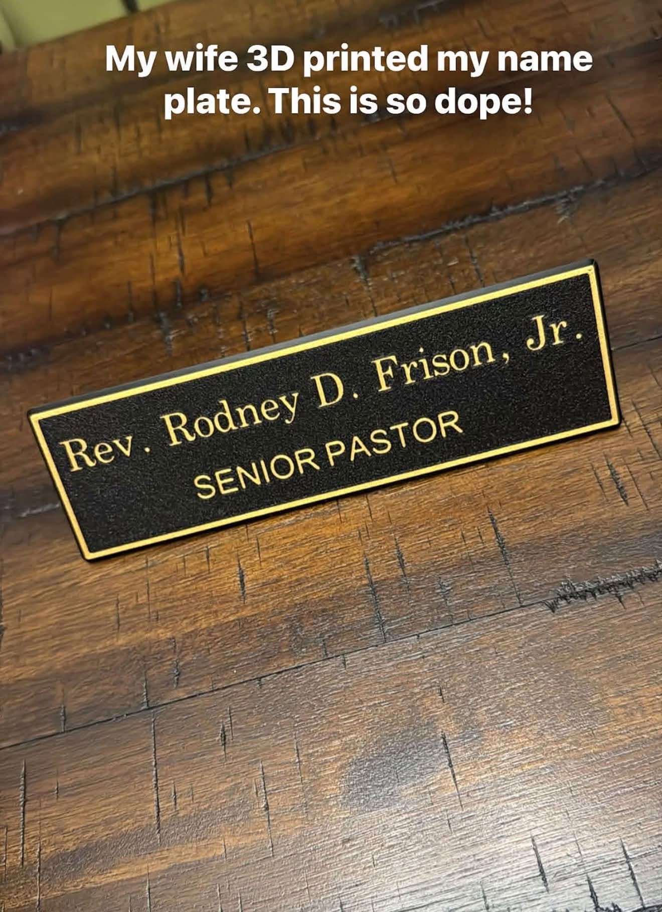 Custom Desk Plate