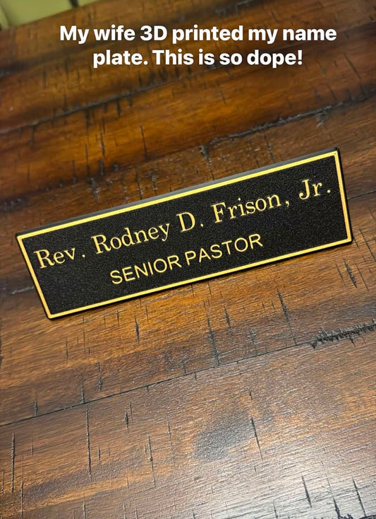 Custom Desk Plate
