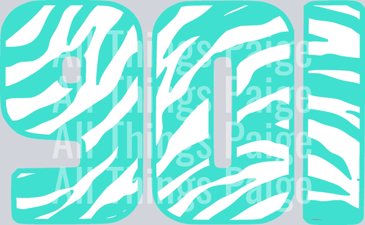 901 Turquoiuse:White